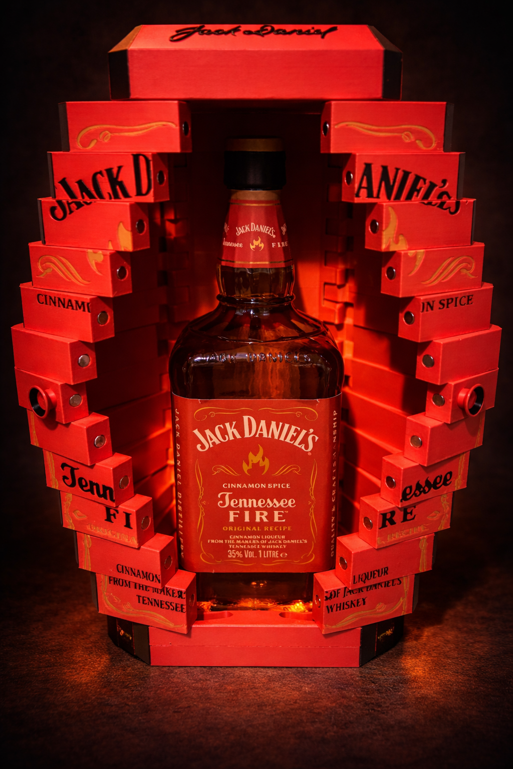 Jack Daniel’s 3D-gedruckte Whiskey Display Box – Premium Geschenkbox wahlweise mit oder ohne LED