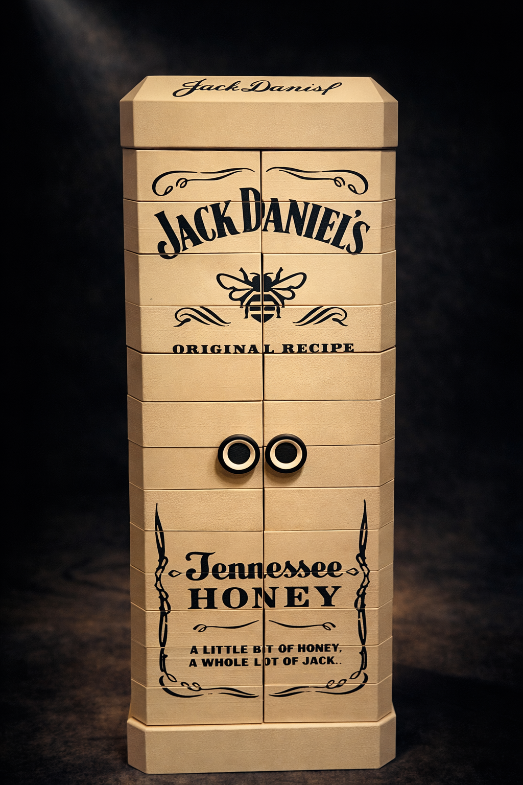 Jack Daniel’s 3D-gedruckte Whiskey Display Box – Premium Geschenkbox wahlweise mit oder ohne LED