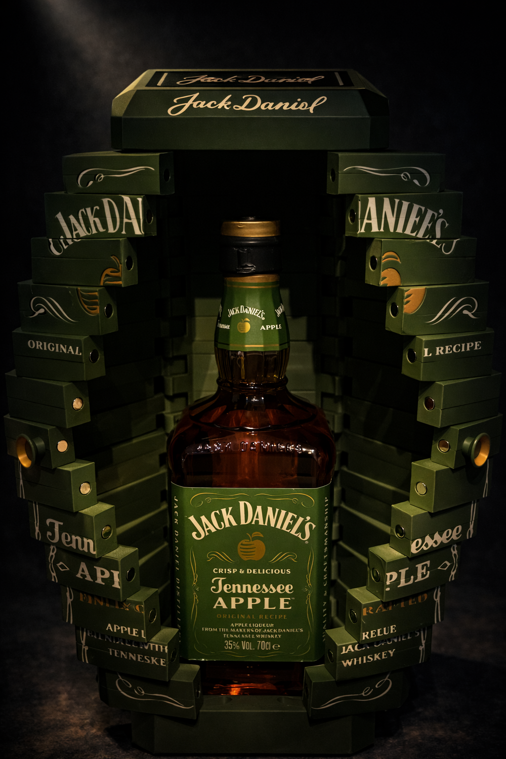 Jack Daniel’s 3D-gedruckte Whiskey Display Box – Premium Geschenkbox wahlweise mit oder ohne LED