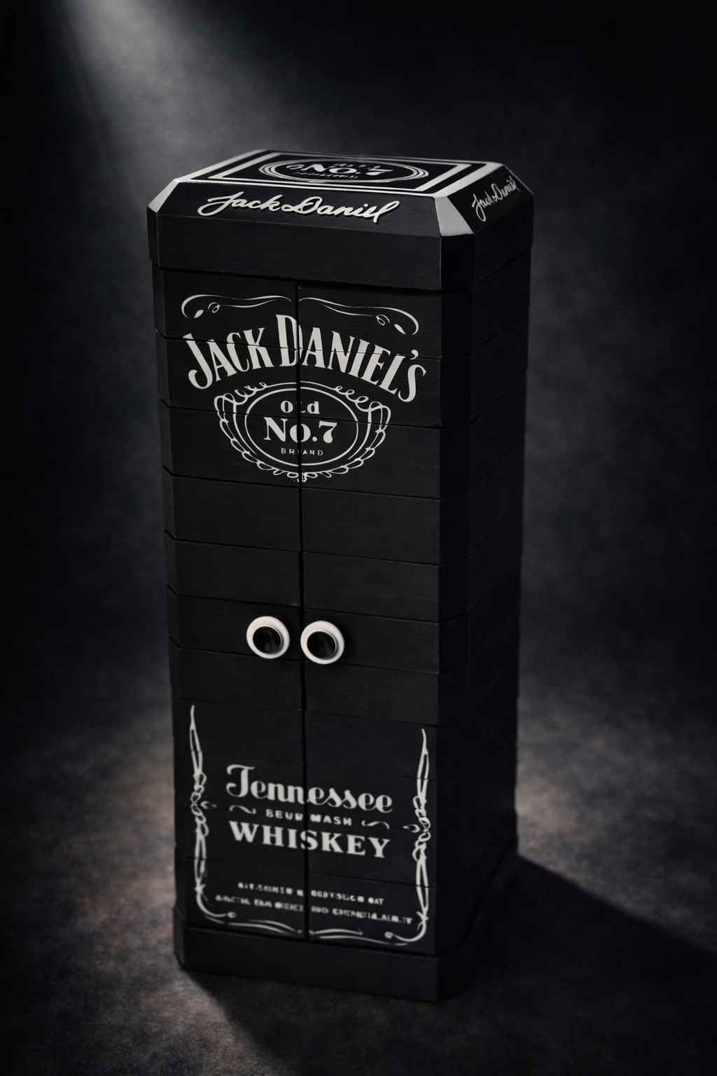 Jack Daniel’s 3D-gedruckte Whiskey Display Box – Premium Geschenkbox wahlweise mit oder ohne LED